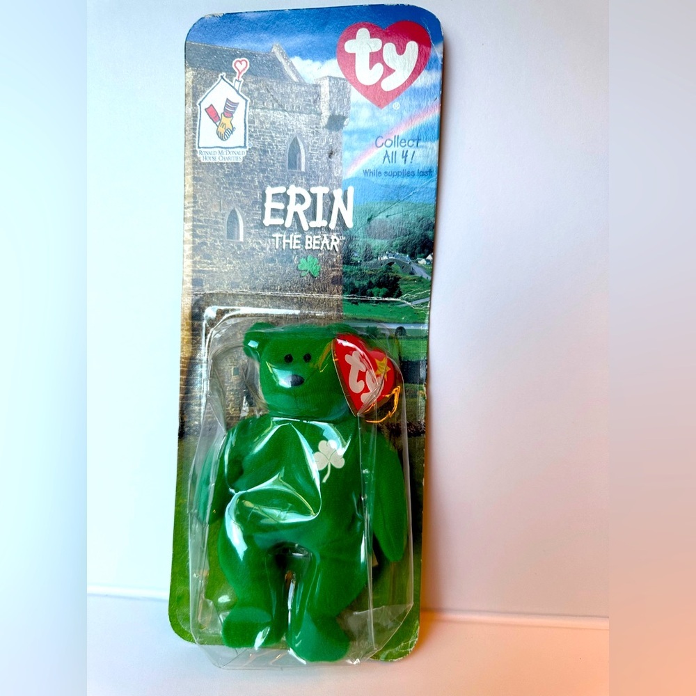 1999 Beanie Baby McDonald’s Erin Green Bear NIP